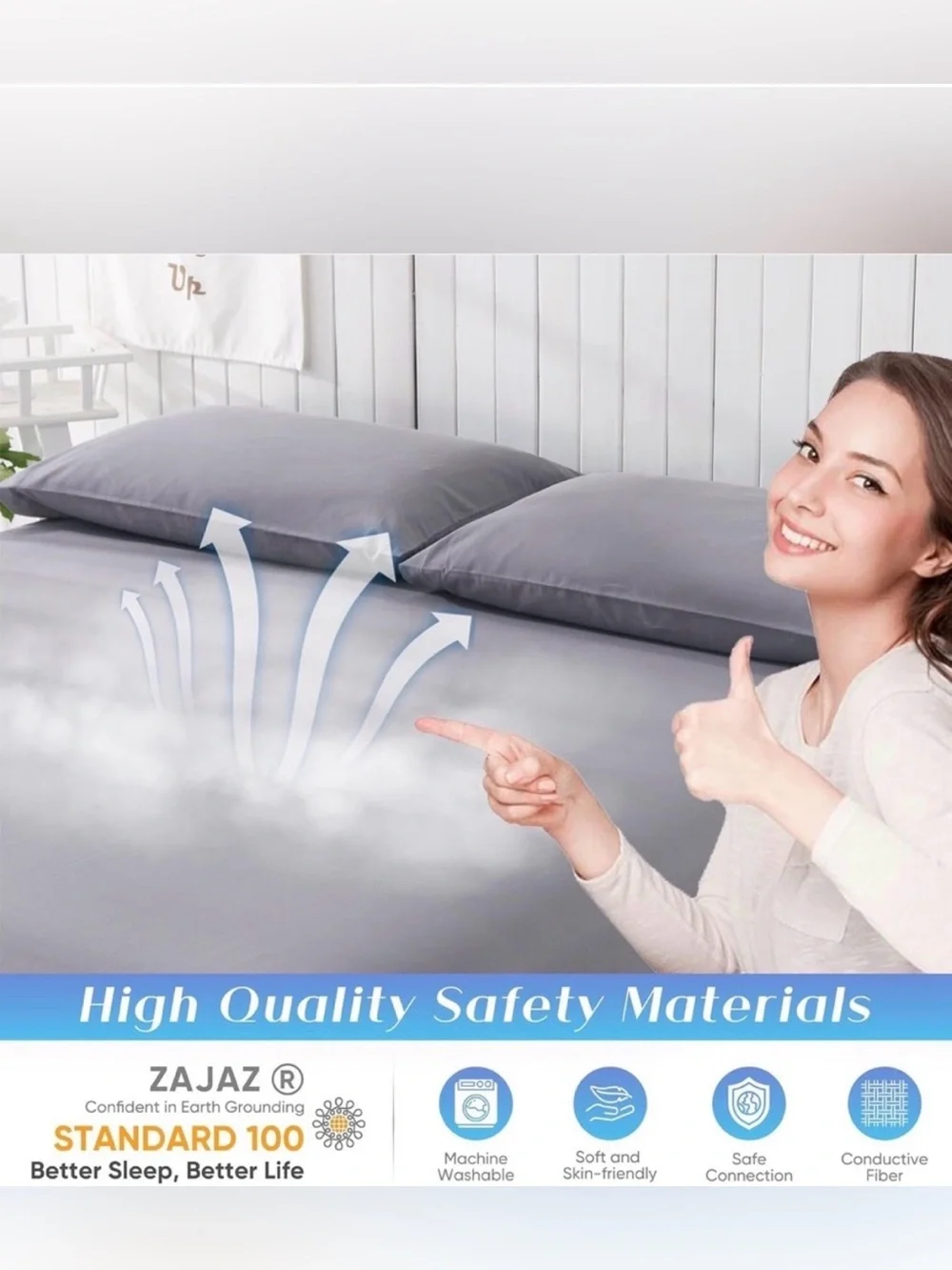 Queen Grounding Sheet in Gray